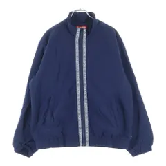 SUPREME (シュプリーム) 18SS Classic Logo Taping Track Jacket クラシックロゴ テーピング ナイロン トラックジャケット ネイビー