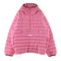 SUPREME (シュプリーム) 21AW Micro Down Half Zip Hooded Pullover マイクロ フロントボックスロゴデザイン ハーフジップ フーデッド ダウンジャケット ピンク