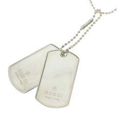 希少 オールドグッチ ダブル ドッグタグ ネックレス　Y2K シルバー 925 希少 オールドグッチ ダブル ドッグタグ ネックレス Y2K シルバー 925