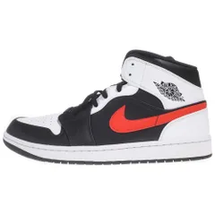 NIKE (ナイキ) AIR JORDAN 1 MID エアジョーダン 1 ミッドカットスニーカー ブラック/レッド/ホワイト US14/32cm 554724-075