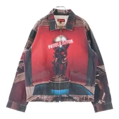 SUPREME (シュプリーム) 17AW ×SCARFACE The World Is Yours Denim Jacket スカーフェイス プリントデザイン レギュラーカラー ジップアップ デニムジャケット レッドのサムネイル