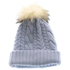 miumiu (ミュウミュウ) Wool Knit Beanie ウールニットビーニー 帽子 パープル 09893