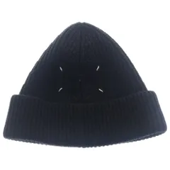 Maison Margiela (メゾンマルジェラ) KnitCap ウール混 四つタグ ビーニー ニット帽 ブラック S50TC0051のサムネイル