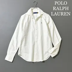 3411y美品 ポロラルフローレン2022 オックスフォードシャツ　白　現行QR付