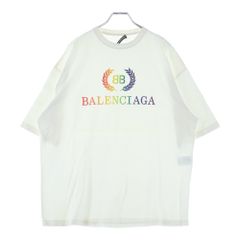 BALENCIAGA バレンシアガ ウェーブロゴ バックロゴ Tシャツ 黒 S