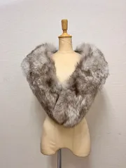 SAGA FOX フォックスファー ショール 成人式 毛皮 白系 C260409A4