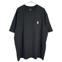 Carhartt カーハート ワンポイントロゴ ポケットＴシャツ ブラック(メンズ XL)中古 古着 X7861