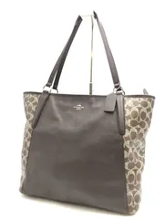 COACH　コーチ　トートバッグ　シグネチャー　PVC×レザー　1364