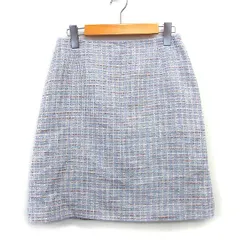 ロペピクニック ROPE Picnic ツイード スカート 台形 ミニ 膝上 ウール混 38 ブルーグレー 青 灰 /HT16