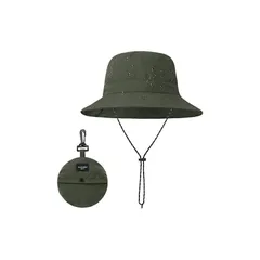 【新品】 [Azul Mar] 折りたたみ 調整コード付き サファリハット パッカブル 帽子 uvカット 速乾 メンズ アウトドア 登山 旅行 春夏秋 収納袋付き サイズ調整可能