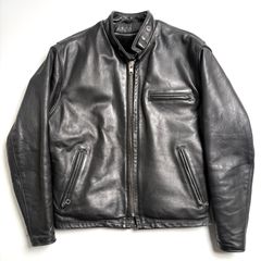 米国製】Schott レザー ライダースジャケット 黒 44 シングル 本革