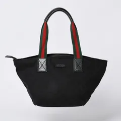 GUCCI グッチ ハンドバッグ 214397 シェリーライン GGキャンバス シルバー金具 ブラック 美品 中古 4a000217