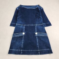 ルイヴィトン ひざ丈 ワンピース フレアスリーブ 34サイズ ブラック 黒
