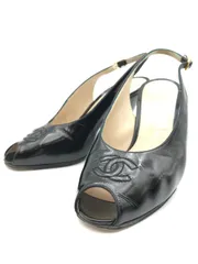 CHANEL　シャネル　パンプス　ヒール　オープントゥ　ココマーク　663