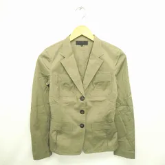 アンタイトル UNTITLED ジャケット アウター テーラード 薄手 無地 綿 コットン 長袖 1 緑 カーキ /TT8