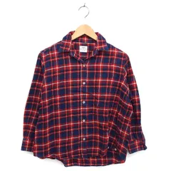 コーエン coen シャツ ブラウス オープンカラー チェック コットン 綿 チェック 長袖 M 赤 レッド /NT29