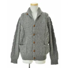 【BROOKSBROTHERS】黒タグ スコットランド製 ショールカラー ウールニット長袖カーディガンのサムネイル
