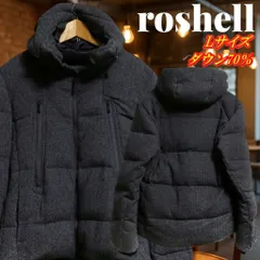 roshell ロシェル ヘリンボーン ダウン70% ダウンジャケット ダウンパーカー Lサイズ ダークグレーのサムネイル