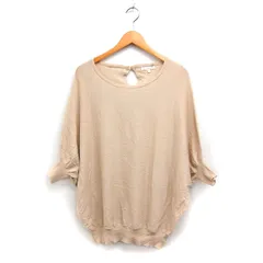 プロポーション ボディドレッシング PROPORTION BODY DRESSING ドルマン ニット セーター 五分袖 丸首 無地 ウール混 F ベージュ /FT20