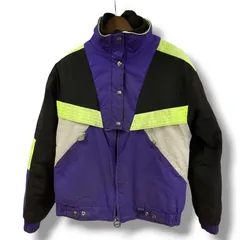 YAMAHA 90s 中綿ジャケット ブラック×パープル カナダ製 ヴィンテージ テック系 冬 古着