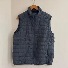 (^w^)b ユニクロ　UNIQLO  ウルトラライトダウンベストジップアップ ブルゾン ジャケット ベスト　ジャンパー 羽織り ブラック　Lサイズ  メンズ　OM11850ONのサムネイル