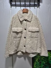 (セール)(新品)ヴィンテージ アイボリー ボア シープスキン ジャケット 新品