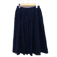 N.Natural Beauty Basic N.ナチュラルビューティーベーシック レース スカート プリーツ ロング 花柄 S ネイビー 紺 /HT25