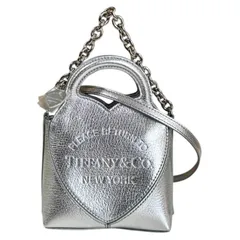 ティファニー リターントゥティファニーマイクロトート ショルダーバッグ レザー シルバー レディース  TIFFANY&Co.  中古 ティファニーのサムネイル