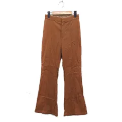 ラグアジェム LAGUA GEM フレア パンツ フルレングス ストレッチ 無地 S ブラウン 茶 /FT24