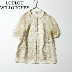 美品✨ルルウィルビー 近年 フラワープリント ボウタイブラウス 半袖 美品✨ルルウィルビー 近年 フラワープリント ボウタイブラウス 半袖