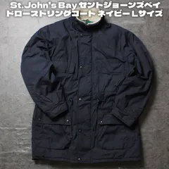 St.John'sBay セントジョーンズベイ　ドローストリングダウンコート　ネイビー　Lサイズ