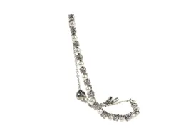 スワロフスキー　SWAROVSKI　ラインストーン　フェイクパール　ブレスレット　長さ調整可能　シルバーカラー　送料無料