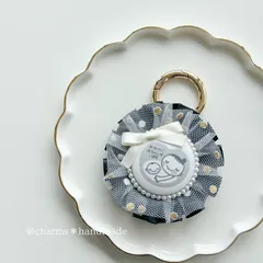 【モノクロマタニティ】マタニティマーク マタニティロゼット モノクロ ブラックプリーツ