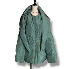 ROKU ロク HOODED STOLE DOWN JACKET フーデッドストールダウンジャケット アウター ダウン サンプル品 フード取り外し可 ゆったり グリーン 緑 レディース 冬 ゴーゴー古着久喜倉庫店 No.1609