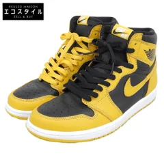 NIKE ナイキ AIR JORDAN 1 RETRO HIGH OG レザー シューズ メンズ イエロー ブラック 27.0cm 555088-701 9(US)