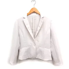 オペークドットクリップ OPAQUE.CLIP テーラード ジャケット アウター 1ボタン 無地 36/S ライトベージュ /FT45