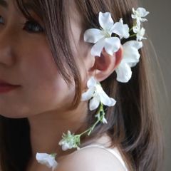 フラワーイヤーカフ ホワイト ウェディング ブライダル 結婚式 