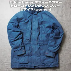 Eddie Bauer エディーバウアー ドローストリング付きダウン ブルー ネイビー Lサイズ（women)）のサムネイル