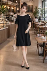 【美品】【参考価格71,280円】DASYLIN FOR FOXEY / デイジーリンforフォクシー  ドレス ワンピース サマーフェアリー 38 ブラック