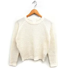 ディスコート Discoat ニット セーター リブ ラグランスリーブ クロップド クルーネック 長袖 M ベージュ /NT32