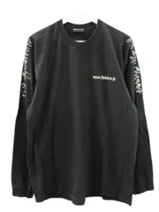 FATBOB プリント ロングスリーブ Tシャツ XL ブラック 黒 ロンT トップス