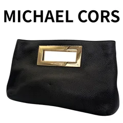 MICHAEL KORS マイケルコース レザークラッチバッグ ブラック