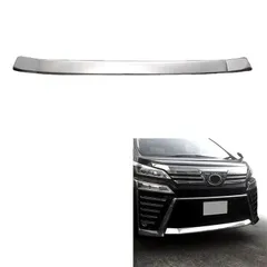 【送料無料】トヨタ ヴェルファイア (Toyota Vellfire) 30系 H30 2015-2022 専用 フロントバンパーガーニッシュ ナンバープレートガーニッシュ ヘッドライトカバー クロームメッキ調 高級感 輝き ドレスアップ キズ防止 簡単装着