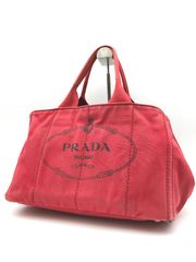 PRADA カナパ トートバッグ キャンバス レッド 赤 レディース - メルカリ