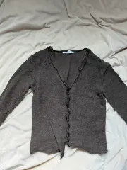 ZARA ザラ ブラウン スポーツブラ ニットカーディガン