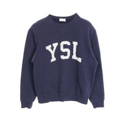 R*N様 SAINT LAURENT YSLロゴトレーナー XL ネイビー - メルカリ