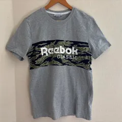 (^w^)b Reebok CLASSIC 半袖Tシャツ　リーボック　迷彩柄　半袖　グレー　レディース　メンズ　夏　ぴったりめ　サイズL OM11823ON