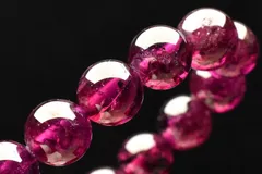 【１点物】透過性あり◇高品質 ロードライトガーネット　7.5mm　ブレスレット パワーストーン 天然石 _MC7942