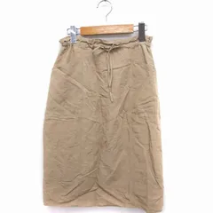 ロートレアモン LAUTREAMONT タイト スカート ロング スリット 無地 38 ベージュ /FT3