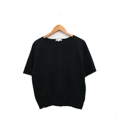 グローバルワーク GLOBAL WORK カットソー Tシャツ 半袖 Vネック M シンプル ブラック 黒 /KT26